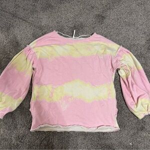 Free People Pink Tie-Dye sweater
